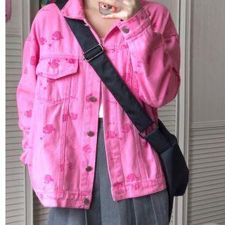 Rose Print Denim Jacket