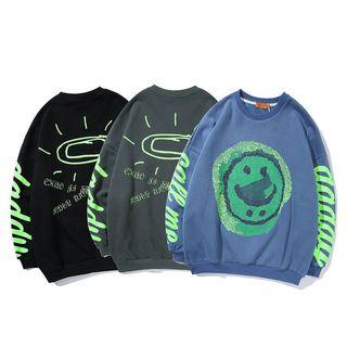 Couple Matching Smiley Face Sweatshirt