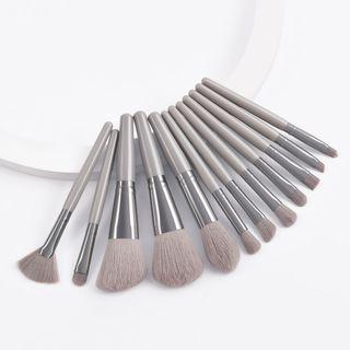 Set Of 12: Makeup Brush Set Of 12 - Gray - One Size