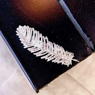 Rhinestone Feather Hair Pin As Shown In Figure - One Size