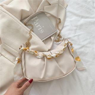 Chain Ruched Cloud Crossbody Bag