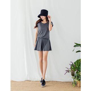 Cap-sleeve Pocket-detail Playsuit