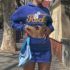 Set : Cropped Hoodie + High Waist Miniskirt