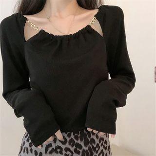Chained Cutout Blouse