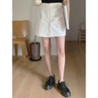 Hidden-button A-line Skirt
