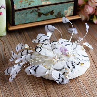 Clip Hat With Feather Headpiece
