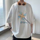 Windmill Printed Short-sleeve Oversize Tee