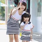 Family Short-sleeve Stripe T-shirt Dress