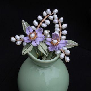Flower Freshwater Pearl Hair Stick / Set