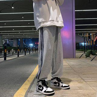 Stripe-side Drawstring Sweatpants