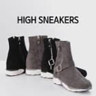 Rugged-sole Faux-suede Short Boots