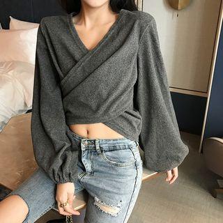 V-neck Loose-fit Top As Shown In Figure - One Size