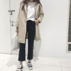 One-buttoned Trench Coat Khaki - One Size