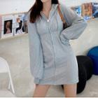 Zip Mini Hoodie Dress