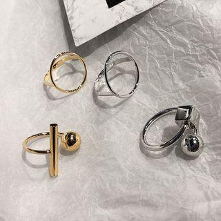 Alloy Geometric Open Ring