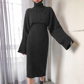 Turtleneck Crop Sweater & Matching Dress Set