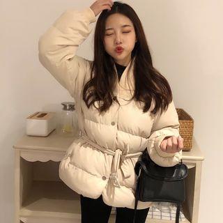 Tie-waist Puffer Jacket