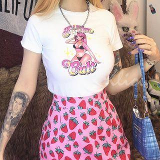 Printed Short-sleeve Slim-fit T-shirt