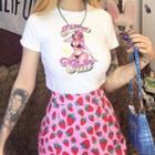 Printed Short-sleeve Slim-fit T-shirt