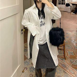 Two Tone Shirt White - One Size