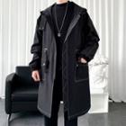 Stitch Fleece Lined Hooded Trench Coat