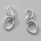 Interlocking Hoop Sterling Silver Dangle Earring 1 Pair - S925 Silver Earring - One Size