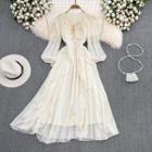 Set: Ruffle Slipdress + Chiffon Cardigan