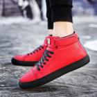 Fleece-lining Lace-up High Top Sneakers