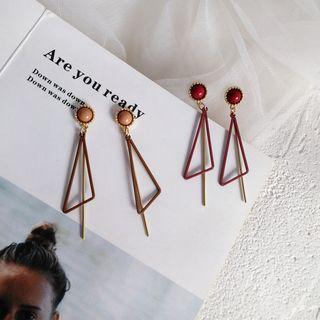 Triangular Drop Earring / Clip-on Earring