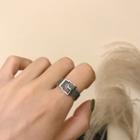 925 Sterling Silver Buckled Open Ring K603 - Open Ring - Silver - One Size