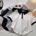 Short-sleeve Contrast Polo Shirt