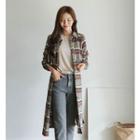 Flap-front Plaid Shirtdress & Sash