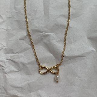 Infinity Sign Necklace Gold - Gold - One Size