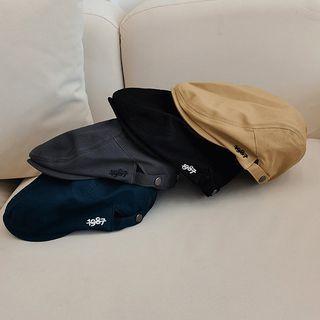 Numerical Embroidered Flat Cap