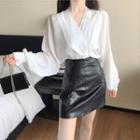 Chiffon Top / A-line Mini Skirt