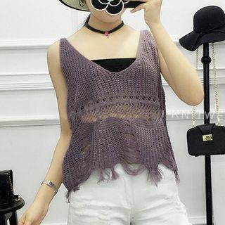 Ripped Open Knit Vest
