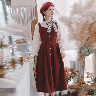 Bow Accent Sweater / Midi Jumper Dress / Set