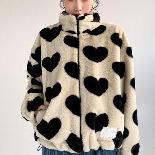 Printed Faux Shearling Long-sleeve Jacket