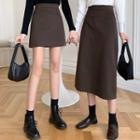 Plain Midi / Mini A-line Skirt