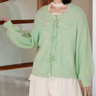 Bow Tie-strap Cardigan