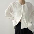 Asymmetric Oversized Plain Long-sleeve Shirt