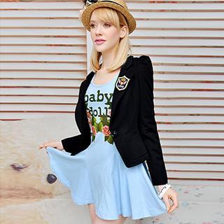 Appliqu  Single-button Jacket