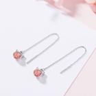 925 Sterling Silver Bead Dangle Earring 1 Pair - One Size