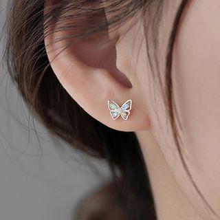Butterfly Sterling Silver Earring 1 Pair - 925 - One Size