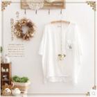 Embroidered Elbow-sleeve T-shirt