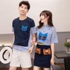 Couple Matching Set : Short-sleeve Print T-shirt / Skirt