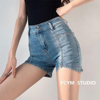 Details Skinny Denim Shorts