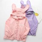 Rabbit Ear Hooded Button-up Jacket