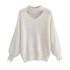 Cutout Sweater White - One Size
