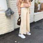 Mock Two-piece Pullover / Wide-leg Pants